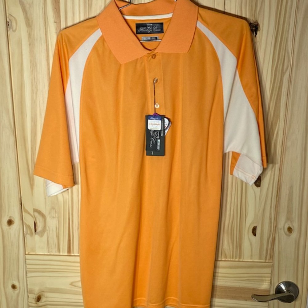 Heritage cross polo shirt extra-large Orange and white